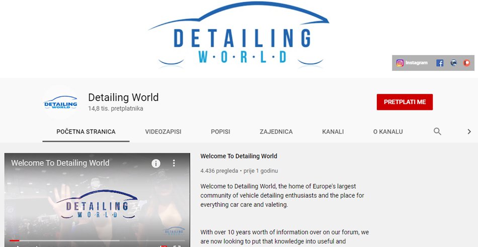 detailing world youtube channel