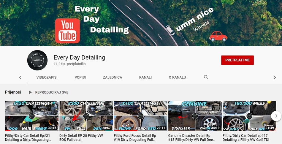 every day detailing youtube channel