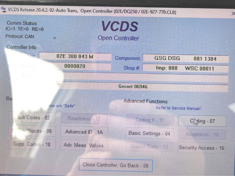 interface of vcds by rosstech