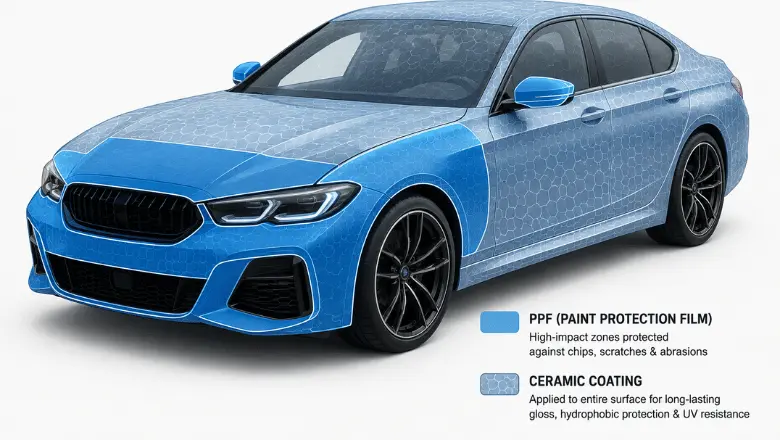 ideal areas of car to apply ceramic coating and ppf