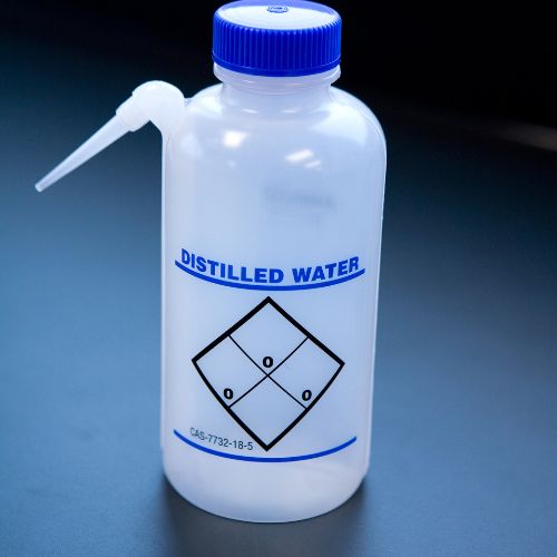 bottle of distilled water