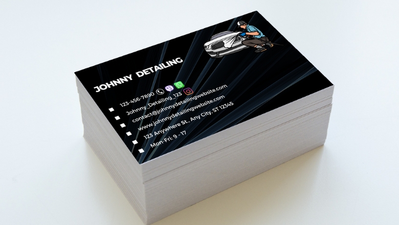 custom card detailing business card