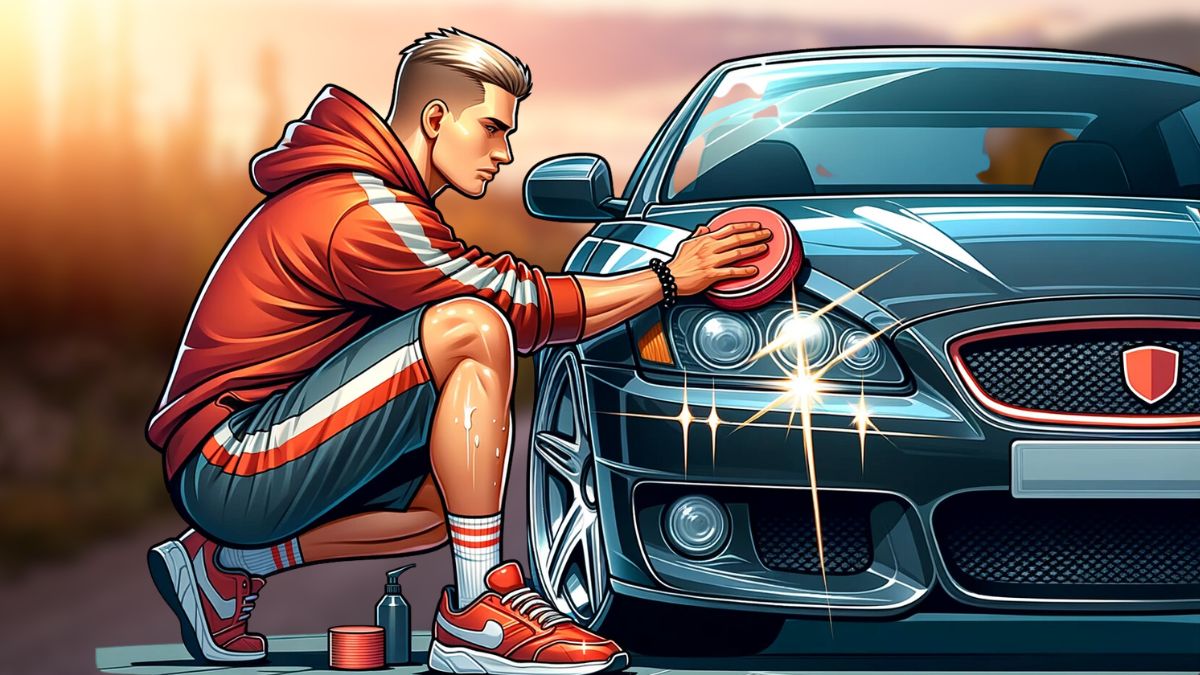 car wax application